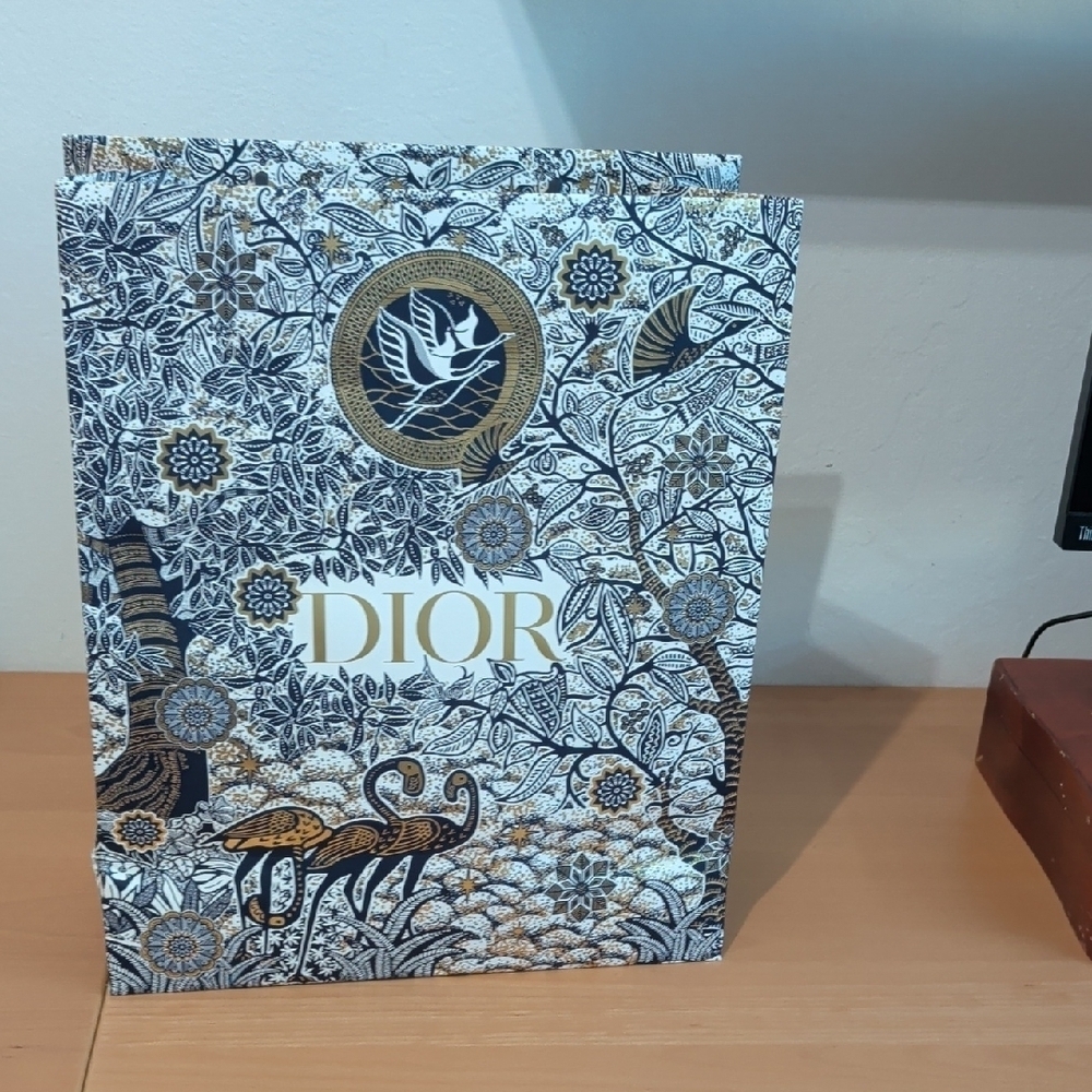Dior Luxury Bag with Gold and Blue Design
